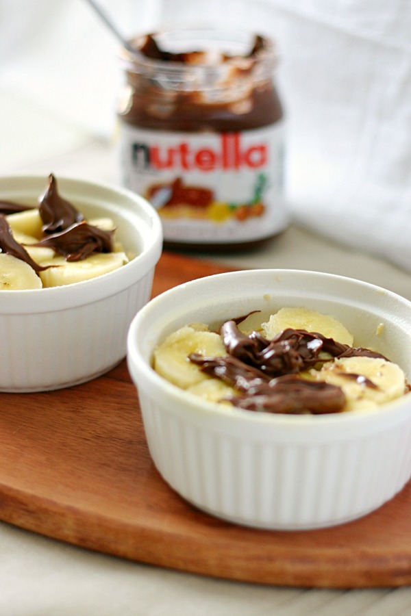 Nutella Banana Bread Pudding 2 - Yummy Crumble