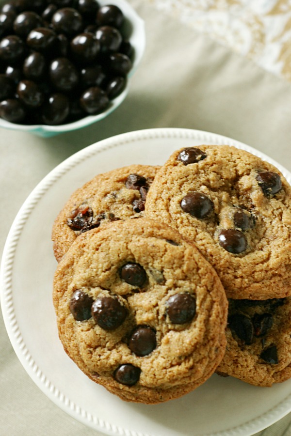 Chewy Pomegranate Chocolate Chip Cookies