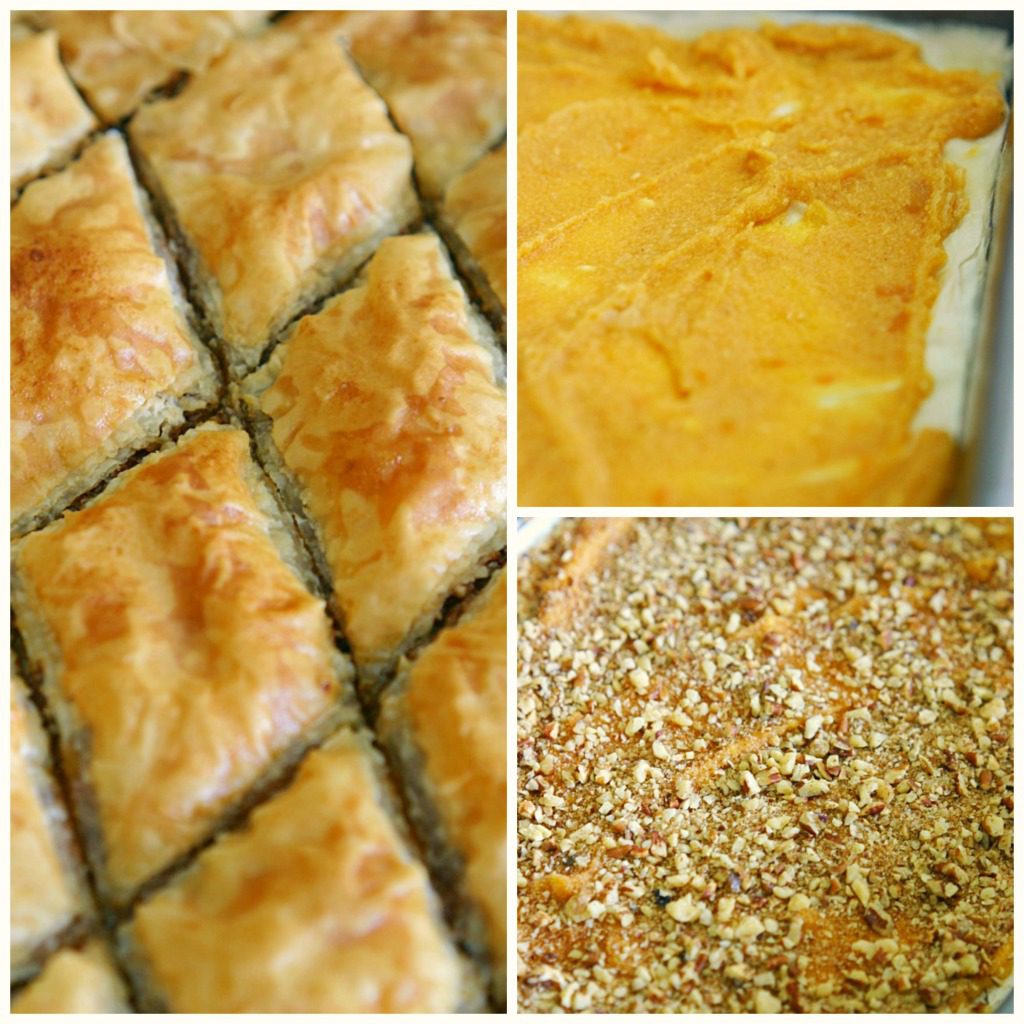 Sweet potato pie baklava with toasted marshmallow topping and sweet cinnamon honey syrup - www.yummycrumble.com