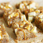 Apple Peanut Butter Bars with Salted Caramel